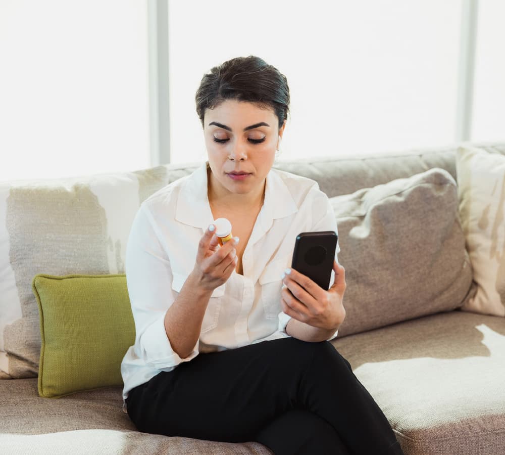 Monroe pharmacist answering a question.